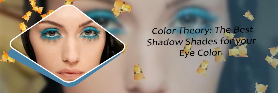 Green mascara on blue eyes