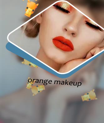 Orange eye makeup