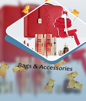 Red estee lauder bag