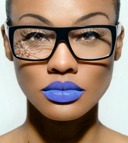 Bright Blue Lipstick